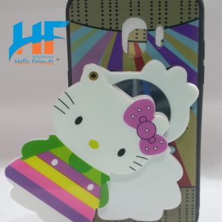 Cute Mirror Silicon Case For Samsung Galaxy J2-2018 {Black}