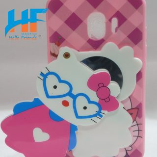 Cute Mirror Silicon Case For Samsung Galaxy J2-2018 {Pink}