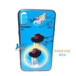  Cute Printed Case For Samsung Galaxy A6S  (Blue)