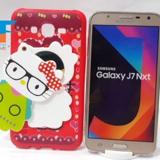 Cute Mirror Silicon Case For Samsung Galaxy J7/J7Nxt (Red )