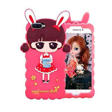  Oppo A3S / Oppo C1 (Grip Case) Cute 3D Doll Rubber Back Covers