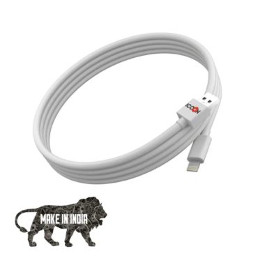 Iccon 2A Fast Charging USB Lightning Data Cable - White (2 Meter) 