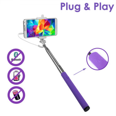 Selfie Stick for Mobile Phone (Purple)