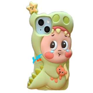 3D Cute  Iphone  Apple 13 Dinosaur Star Character Rubber Back Covers
