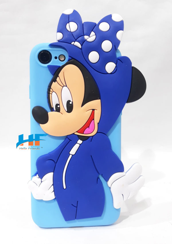 Cute Minnie 3D Cartoon Case For Iphone/Apple I7/I7s (Blue)