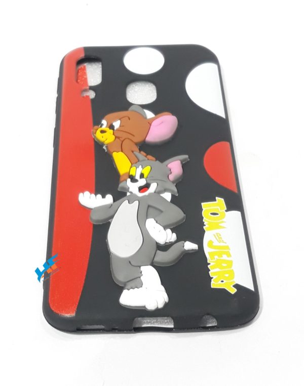 Samsung Galaxy A40 Cute Tom And Jerry Silicon 3D Cartoon Case - Image 5