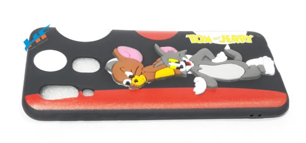 Samsung Galaxy A40 Cute Tom And Jerry Silicon 3D Cartoon Case - Image 2