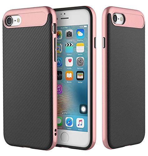 ROCK Vision Series Case for iPhone 7 7s 8 8s Se 2020 , drop protection case (Rose Gold)