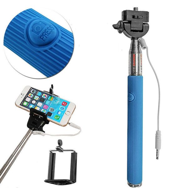 Selfie Stick for Mobile Phone (Blue)