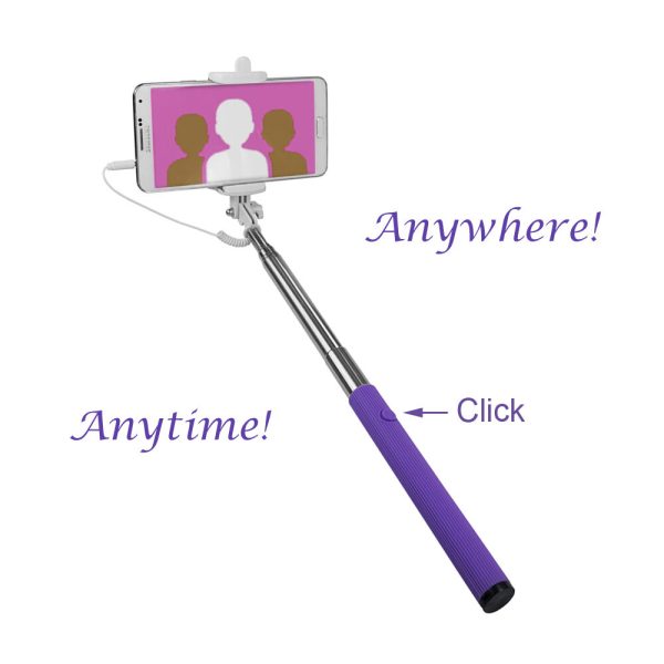 Selfie Stick for Mobile Phone (Purple) - Image 2