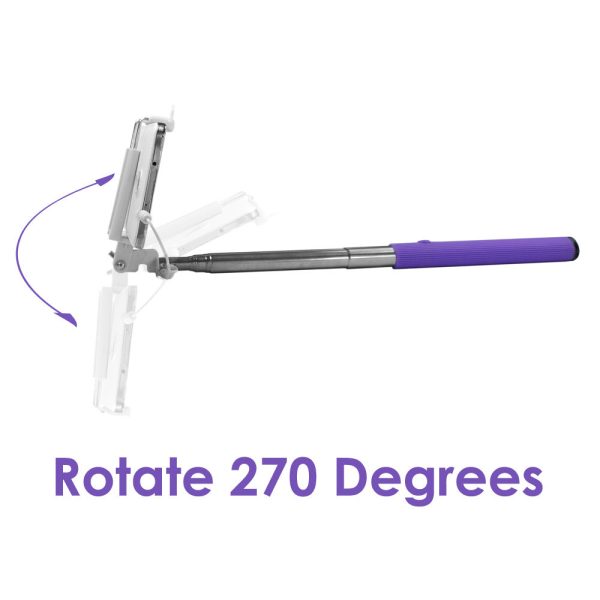 Selfie Stick for Mobile Phone (Purple) - Image 3