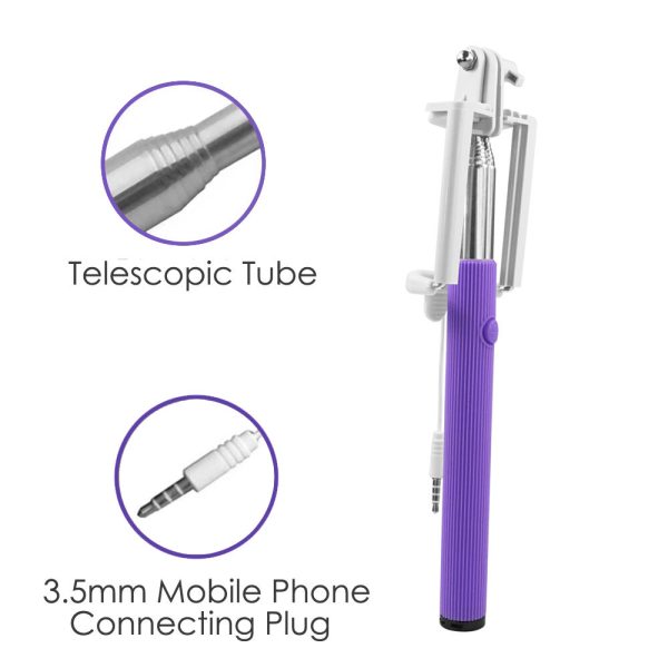 Selfie Stick for Mobile Phone (Purple) - Image 5