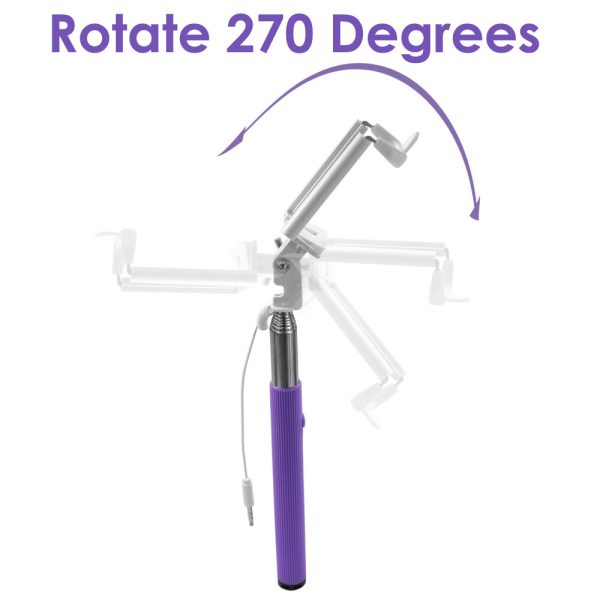 Selfie Stick for Mobile Phone (Purple) - Image 6