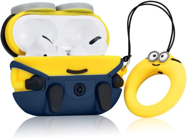 Airpods Pro Compatible Cute Minion Case, 3D Cartoon Character Silicone Animal Airpods Pro Designer Skin - Image 2