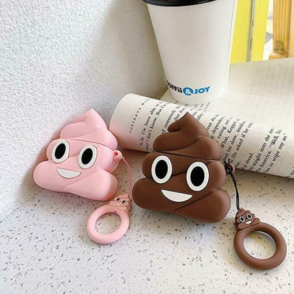 Airpods 1 & 2 POOP Brown EMOJI Cartoon Earphone Cover - Image 4