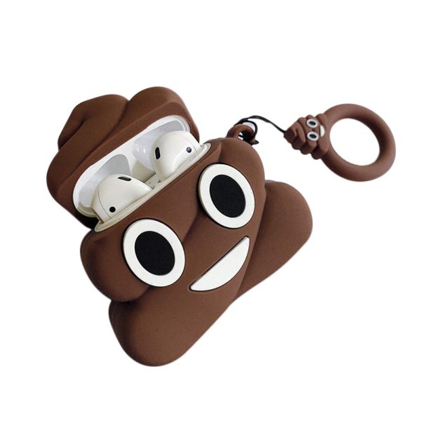 Airpods 1 & 2 POOP Brown EMOJI Cartoon Earphone Cover - Image 3