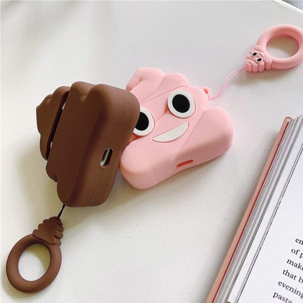 Airpods 1 & 2 POOP Brown EMOJI Cartoon Earphone Cover - Image 2