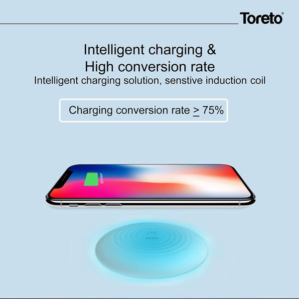 Toreto Magik-506, Qi-Certified Fast Wireless Charger, Charging iPad Compatible - Image 5