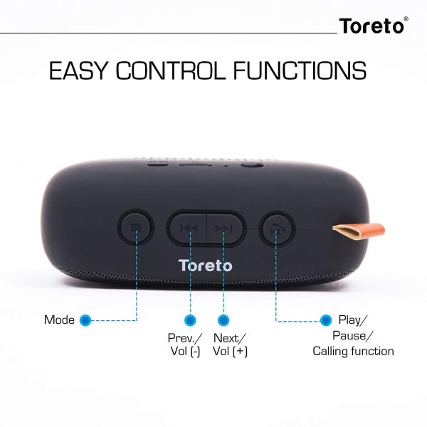 Toreto Bang-307, 6W Portable Wireless Bluetooth Speaker With Mic - Image 8