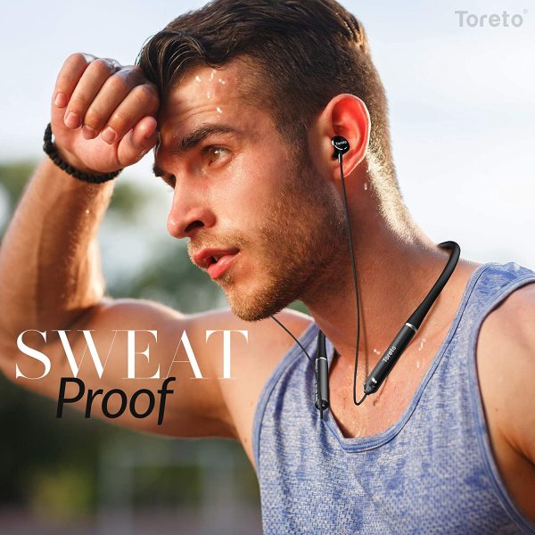 Toreto Bolt-272, In-Ear Bluetooth Headset with Mic (TOR-272, Black) NeckBand