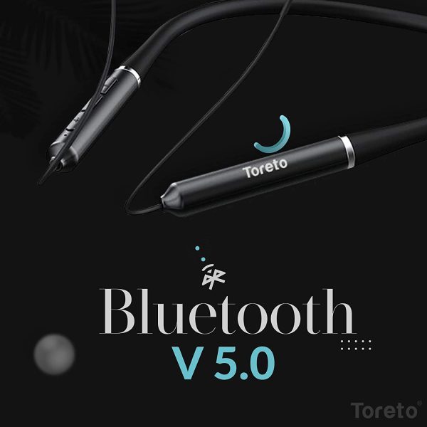 Toreto Bolt-272, In-Ear Bluetooth Headset with Mic (TOR-272, Black) NeckBand - Image 6