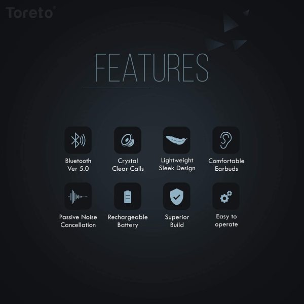 Toreto Tor Talk 2.0 Bluetooth 5.0 Wireless Headset with Hi-Fi Stereo Sound Tor 285 - Image 4