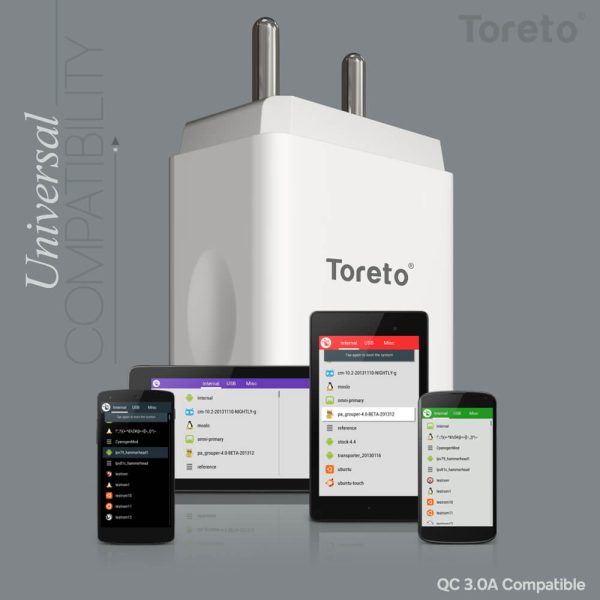 Toreto Charging Adaptor TOR-528 QC 3.0 Single USB Port USB Turbo Fast Wall Charger (White) - Image 6