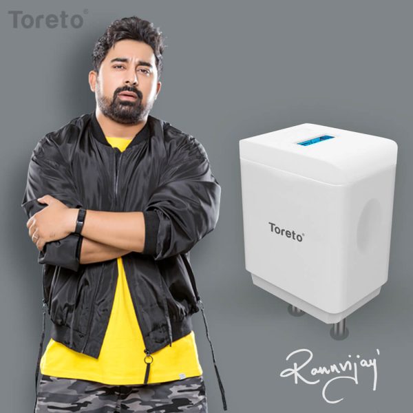 Toreto Charging Adaptor TOR-528 QC 3.0 Single USB Port USB Turbo Fast Wall Charger (White)