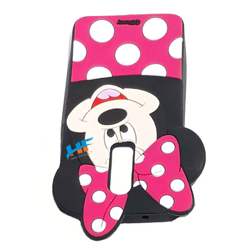 One Plus 6 3D Mickey Mouse Soft Rubber Cartoon Back Cover Case (Pink) - Image 3