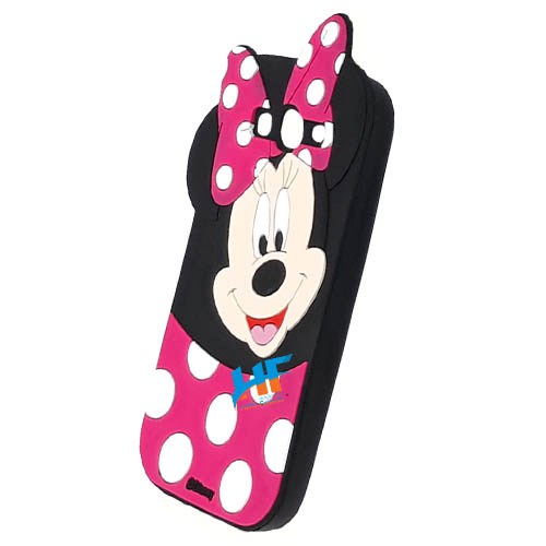 Samsung Galaxy Grand i9060 / i9082 3D Mickey Mouse Soft Rubber Cartoon Back Cover Case (Pink) - Image 4
