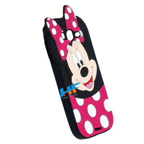 Samsung Galaxy Grand i9060 / i9082 3D Mickey Mouse Soft Rubber Cartoon Back Cover Case (Pink) - Image 5