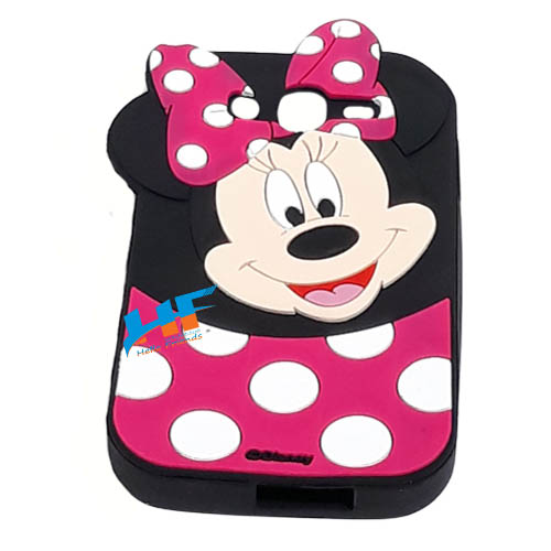 Samsung Galaxy Grand i9060 / i9082 3D Mickey Mouse Soft Rubber Cartoon Back Cover Case (Pink) - Image 7