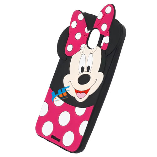 Samsung Galaxy J4 3D Mickey Mouse Soft Rubber Cartoon Back Cover Case (Pink) - Image 2