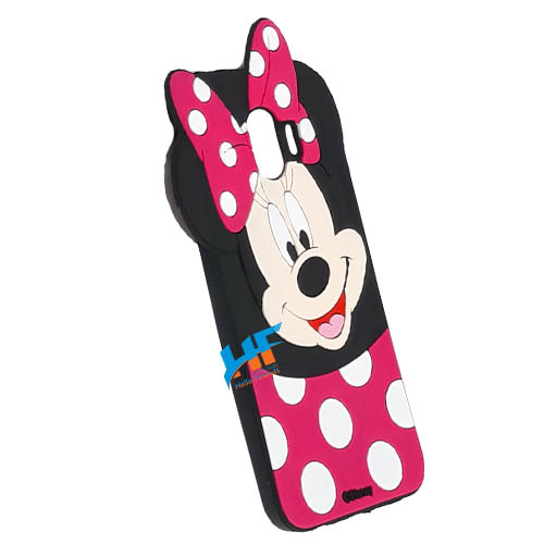 Samsung Galaxy J4 3D Mickey Mouse Soft Rubber Cartoon Back Cover Case (Pink) - Image 3