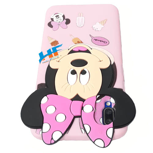 Vivo Y91 / Y93 Mickey 3D Cartoon Silicon Case Back Covers (Pink) - Image 5